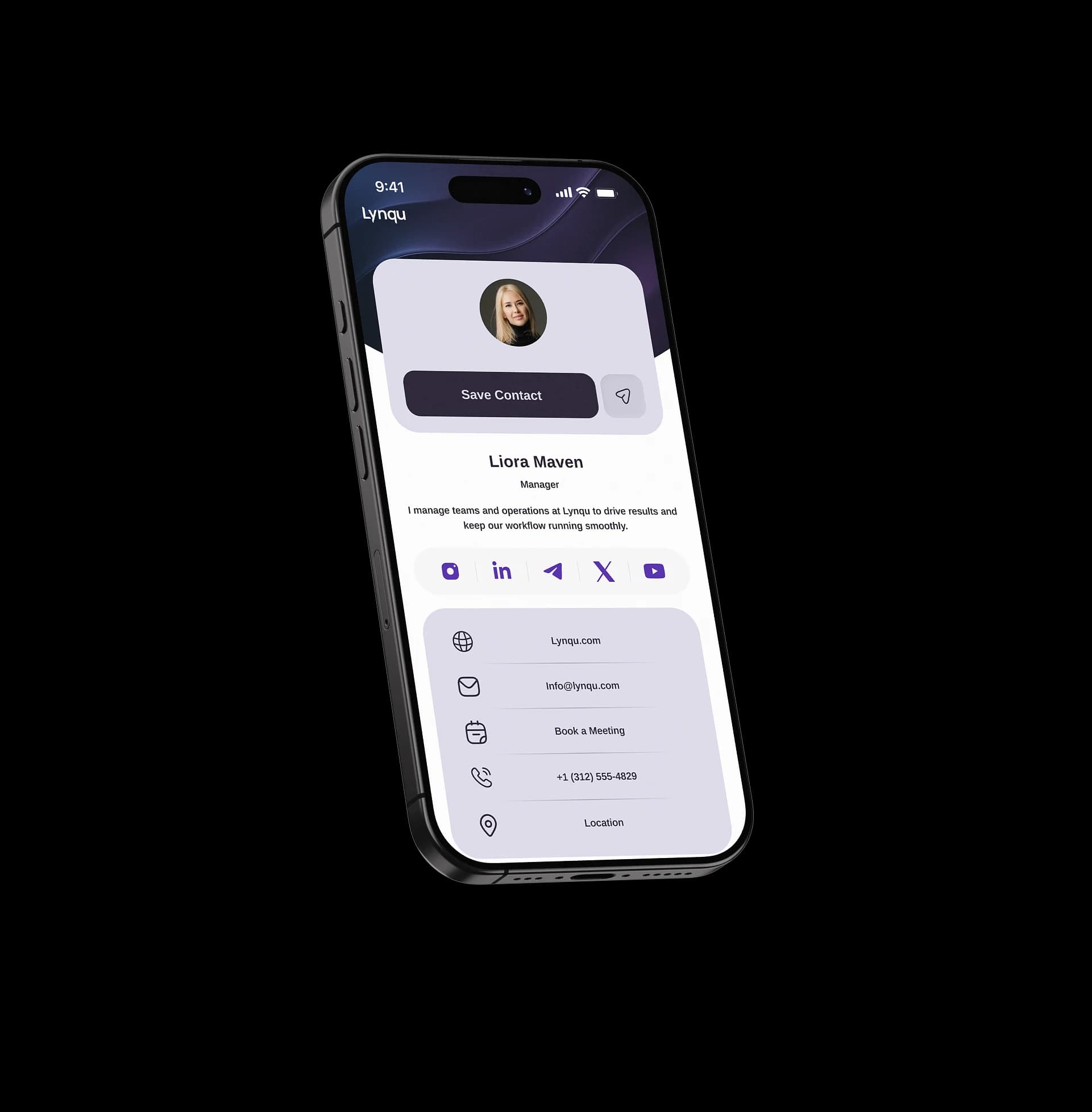 Digital Business Cards Phone Mockup